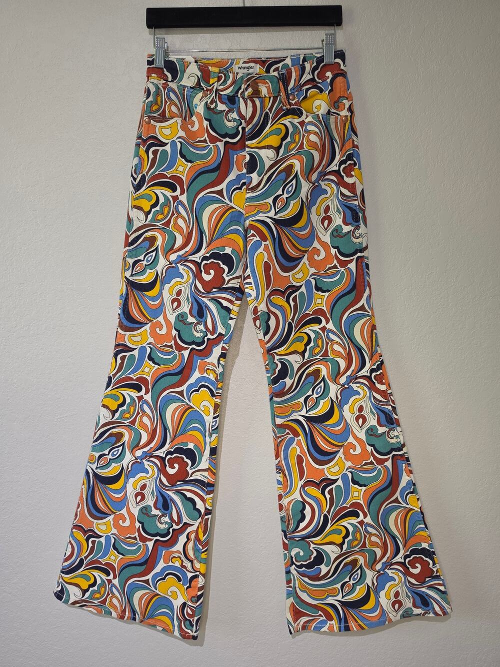 Wrangler NWT Latigo Printed High-Rise Heritage Flare Stretch Jean Sz 26x32